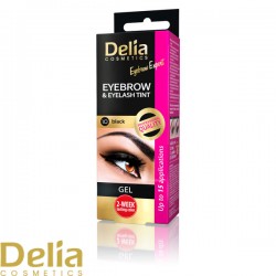 DELIA - Gel za bojenje obrva i trepavica, crna 1.0 15ml