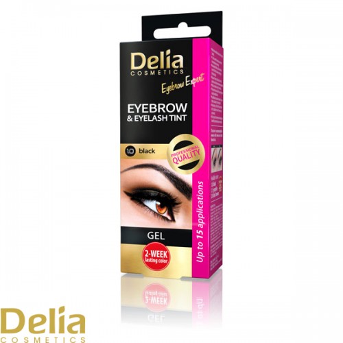 DELIA - Gel za bojenje obrva i trepavica, crna 1.0 15ml