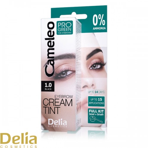 CAMELEO PRO GREEN - Nijansirana krema za obrve, crna 1.0 15ml